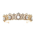 Crown Tiara Wedding Bride Hairband Luxury Hair Accessories Sweet Alloy Rhinestone Round Headband For Women Girls Feast Photo